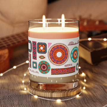 Bohemian Patterned Scented Candle - 11oz Full Glass