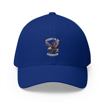 Embroidered Patriotic Eagle Cap — American Flag Bald Eagle Embroidery