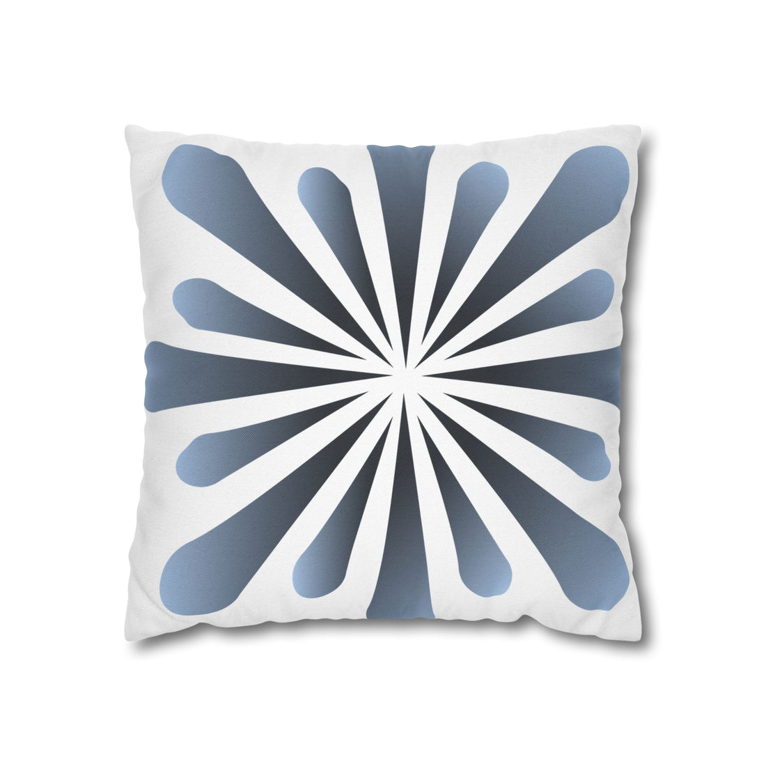 Blue Burst Decorative Pillow Cover – Modern Geometric Square Pillowcase