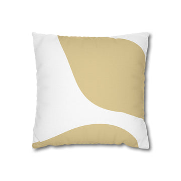 Abstract Beige Wave Pillowcase — Modern Decorative Throw Pillow Cover