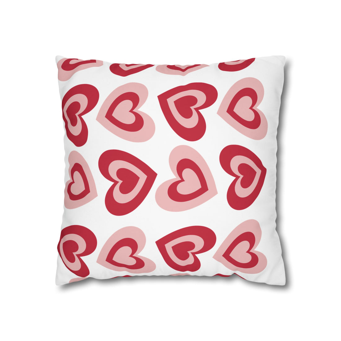 Valentine Heart Pattern Pillowcase — Square Decorative Throw Pillowcase