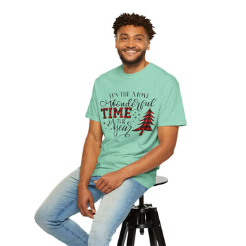 Christmas T-Shirt – "It's the Most Wonderful Time of the Year" Plaid Tree Holiday Tee