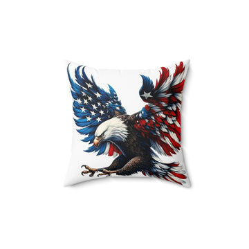 American Flag Eagle Pillow — Patriotic Decorative Throw Cushion