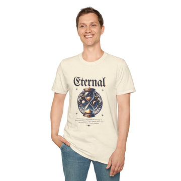 Eternal Hourglass T-Shirt — Celestial Night Sky Design