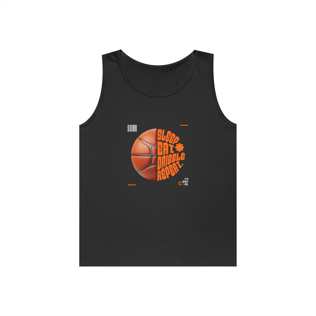 Basketball Tank Top — "Sleep Eat Dribble Repeat" Graphic