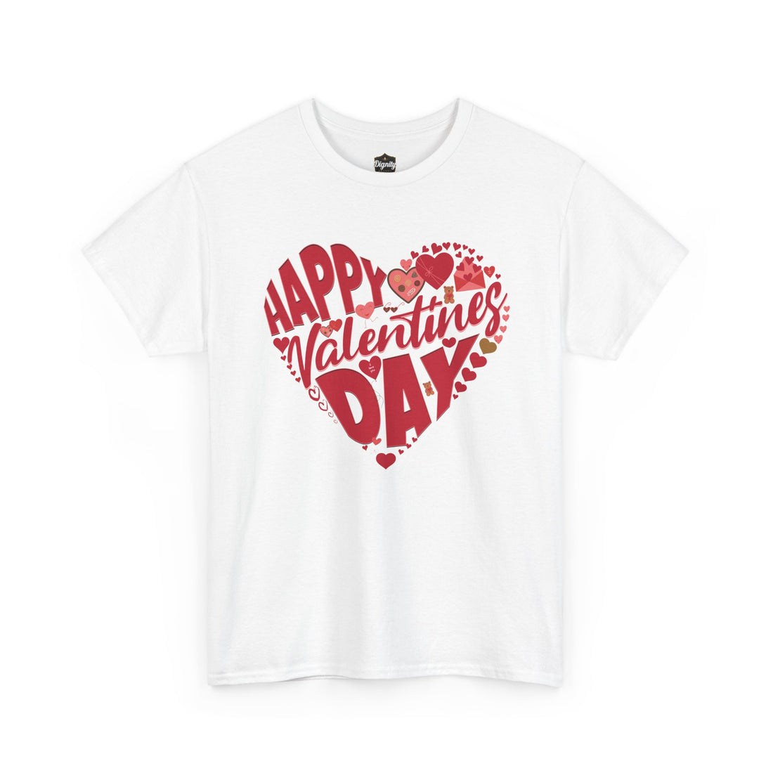 Valentine’s Day Heart Tee — "Happy Valentine’s Day" Graphic Shirt