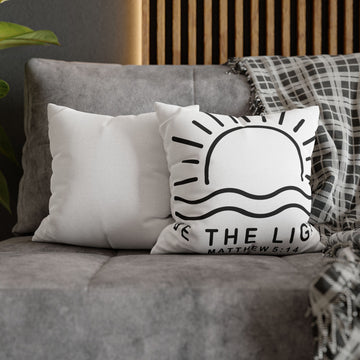 Be The Light Pillow — Matthew 5:14 Christian Decorative Throw Pillow