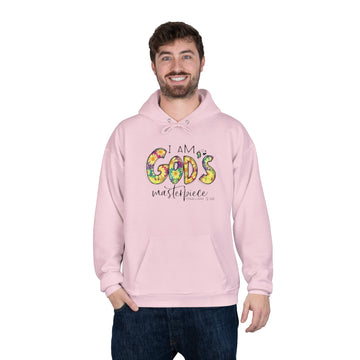 I Am God's Masterpiece Hoodie — Floral Christian Faith Pullover