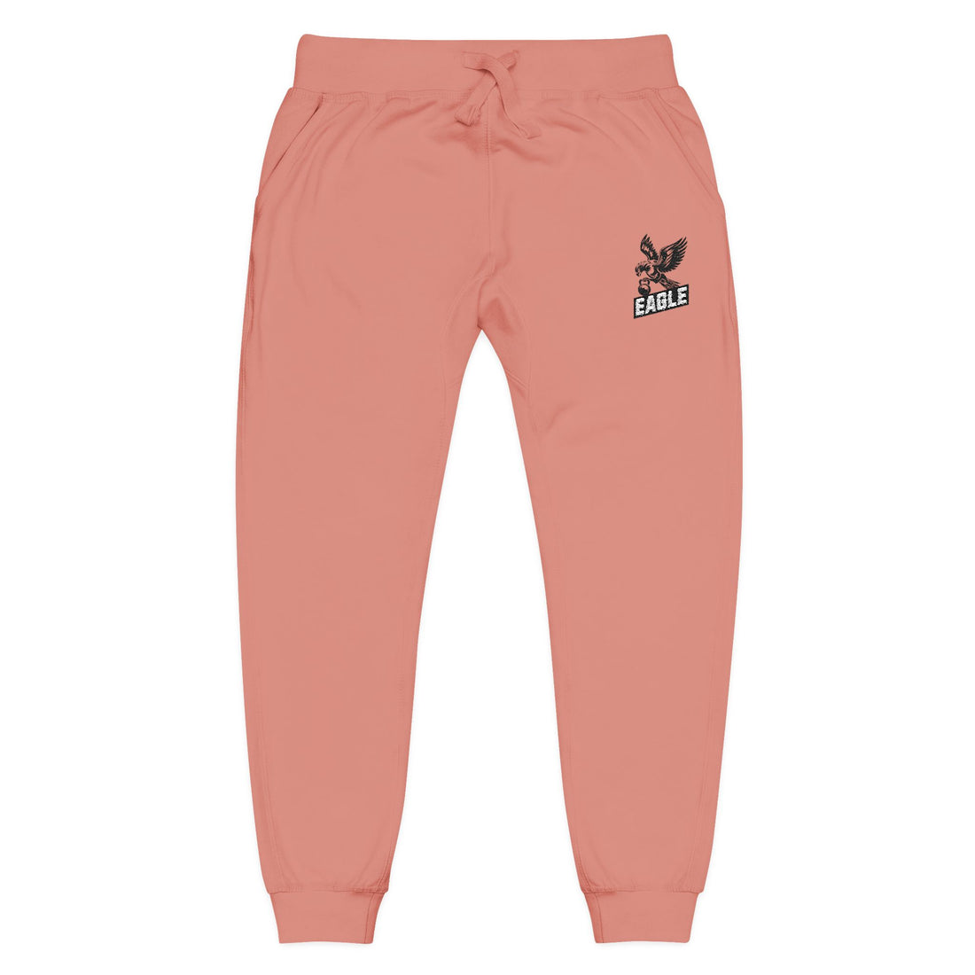 Embroidered Bunny Logo Fleece Sweatpants – Cozy Pink Joggers