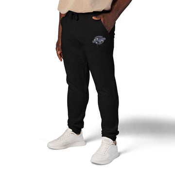 Embroidered Floral Lips Sweatpants — Cozy Fleece Joggers