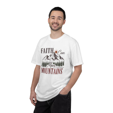 Faith Can Move Mountains T-Shirt — Christian Inspirational Mountain Graphic Tee