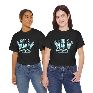 God's Plan Is Perfect T-Shirt — Christian Faith Tee with Praying Hands