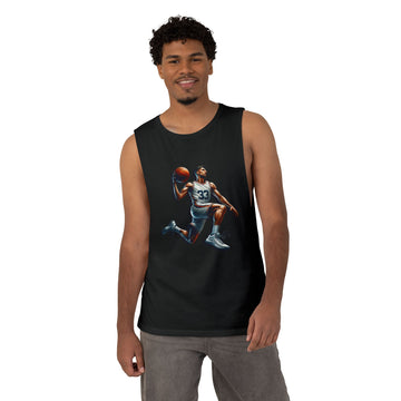 Basketball Dunk Tank Top — Retro Player Graphic Sleeveless Shirt
