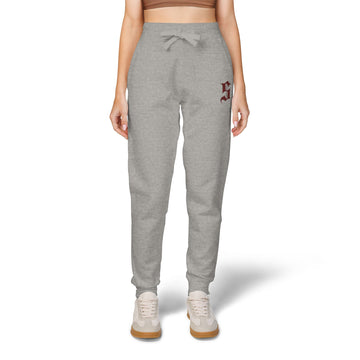 Embroidered Coral Fleece Sweatpants — Gothic “S” Joggers