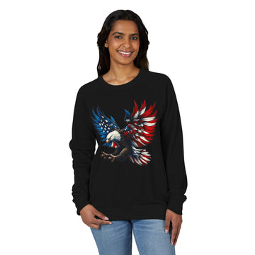 Crewneck Sweatshirt — Patriotic American Bald Eagle Graphic