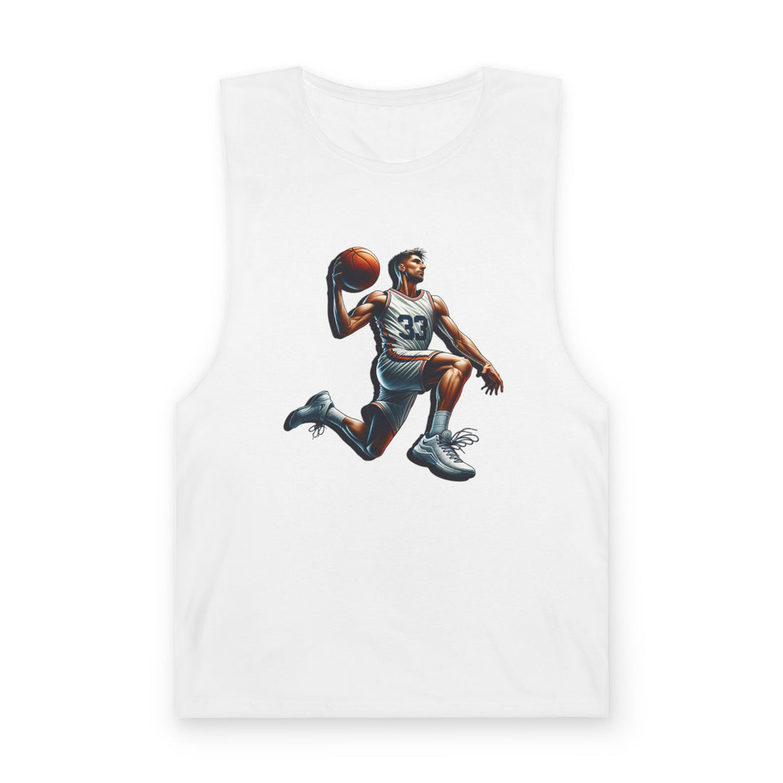 Basketball Dunk Tank Top — Retro Player Graphic Sleeveless Shirt