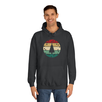 Retro Striped Christmas Tree Hoodie