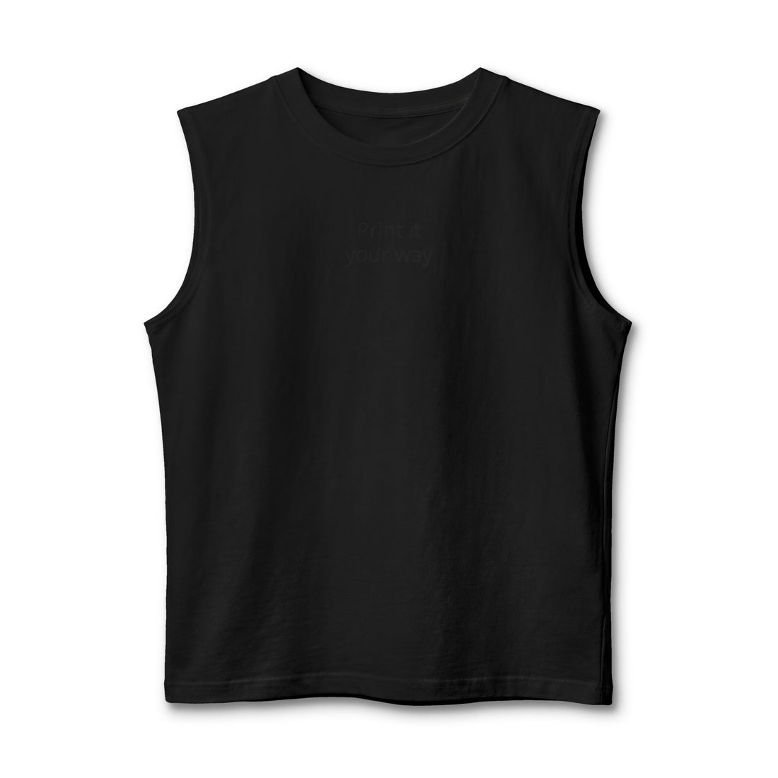 Custom Muscle Tank Top — "Print it your way" Minimal Graphic