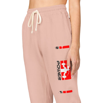 Charcoal Joggers with Red Pixel Patch Graphic Sweatpants