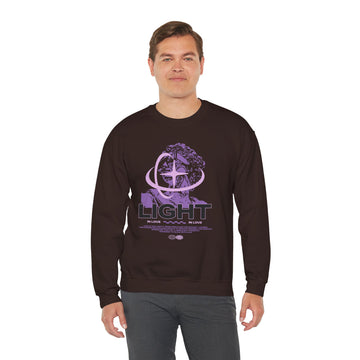Light Graphic Sweatshirt — Purple Astral Collage Crewneck