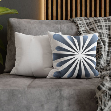 Blue Burst Decorative Pillow Cover – Modern Geometric Square Pillowcase
