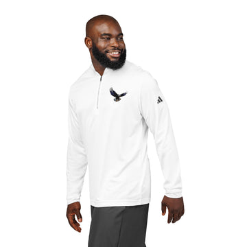 Embroidered Eagle Quarter-Zip Pullover