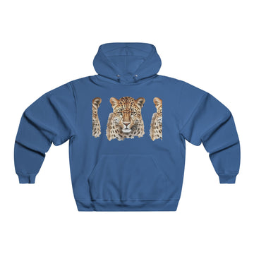 Leopard Face Graphic Hoodie — Wild Animal Print Pullover