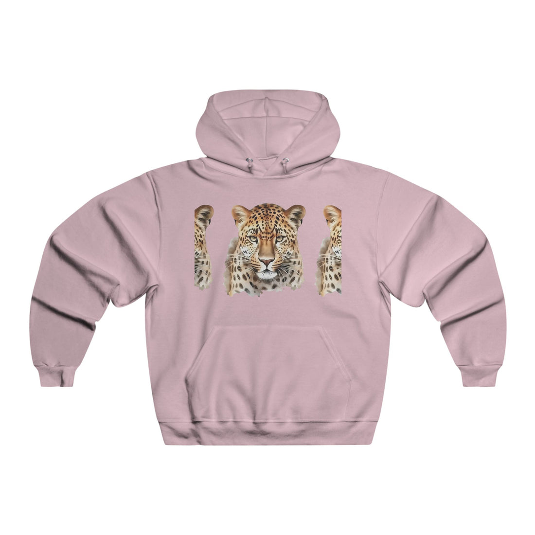 Leopard Face Graphic Hoodie — Wild Animal Print Pullover
